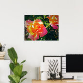 MEHRFARBIGE ROSE POSTER (Heimbüro)