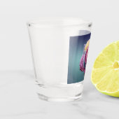 mehrfarbige Rose Schnapsglas (Links)