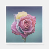 mehrfarbige Rose Serviette (Vorderseite)