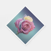 mehrfarbige Rose Serviette (Ecke)