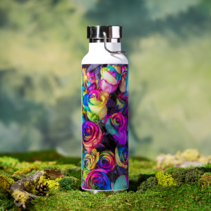 Mehrfarbige Rose Wasser Flasche