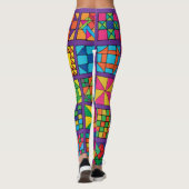 Mehrfarbige Samplerblöcke Leggings (Rückseite)
