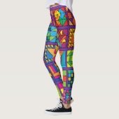 Mehrfarbige Samplerblöcke Leggings (Links)