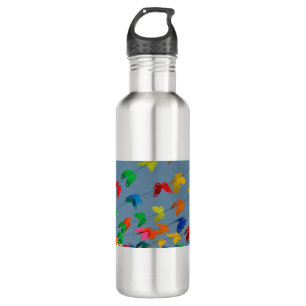 Mehrfarbige Schmetterlinge Edelstahlflasche