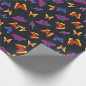 Mehrfarbige Schmetterlinge Geschenkpapier (Ecke)