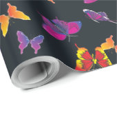 Mehrfarbige Schmetterlinge Geschenkpapier (Rolleneckpunkt)