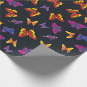 Mehrfarbige Schmetterlinge Geschenkpapier (Ecke)