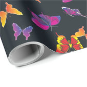 Mehrfarbige Schmetterlinge Geschenkpapier (Rolleneckpunkt)