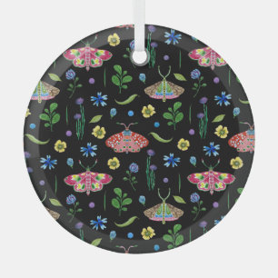 Mehrfarbige Schmetterlinge: Helle Nahtlose Muster Ornament Aus Glas
