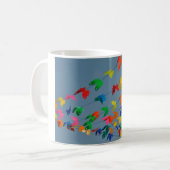 Mehrfarbige Schmetterlinge Kaffeetasse (Vorderseite Links)