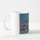 Mehrfarbige Schmetterlinge Kaffeetasse (Links)