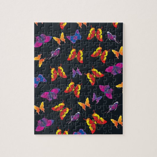 Mehrfarbige Schmetterlinge Puzzle (Vertikal)