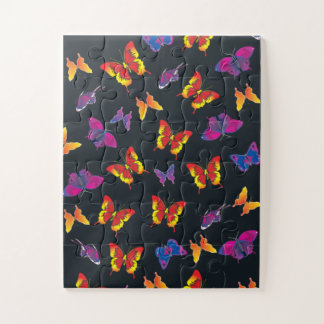 Mehrfarbige Schmetterlinge Puzzle