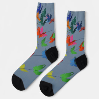 Mehrfarbige Schmetterlinge Socken