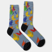 Mehrfarbige Schmetterlinge Socken (Rechts)