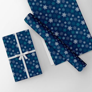 Mehrfarbige Schneeflockenmuster – Winter Weihnacht Geschenkpapier