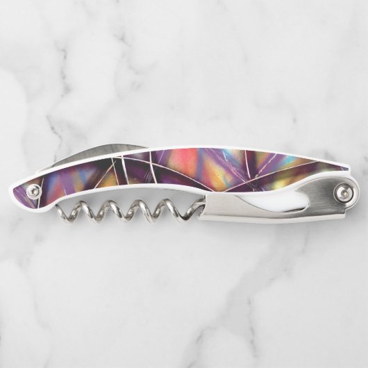 mehrfarbige Schnittlinien Kellnermesser (Rückseite)