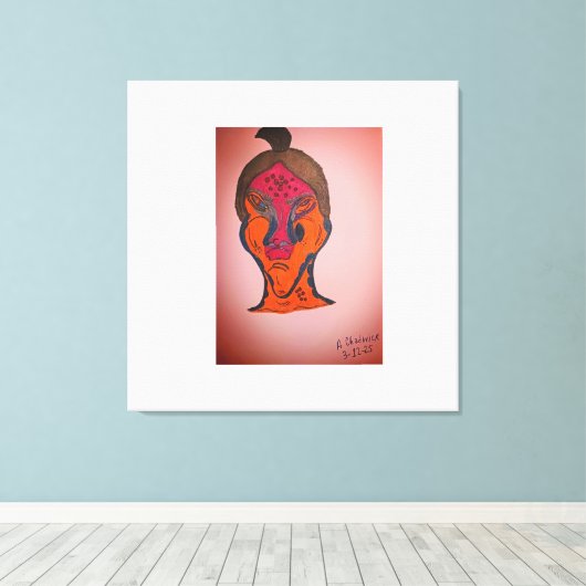 mehrfarbige Science Fiction Leinwanddruck (Insitu (Holzboden))