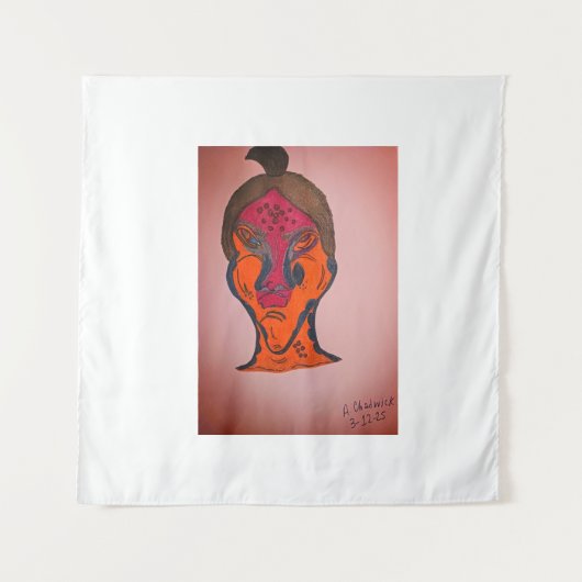 mehrfarbige Science Fiction Wandteppich (Vorderseite)