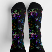 Mehrfarbige Snowflakes Premium Crew Sock Socken (Oben)