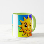 Mehrfarbige Sonne Tasse (VorderseiteRechts)