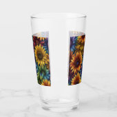 Mehrfarbige Sonnenblumen #4 Glas (Links)