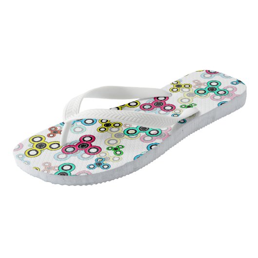 mehrfarbige Spinner Badesandalen (Schrägansicht)