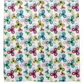 mehrfarbige Spinner Duschvorhang (Vorderseite)