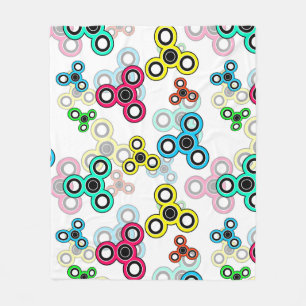 mehrfarbige Spinner Fleecedecke