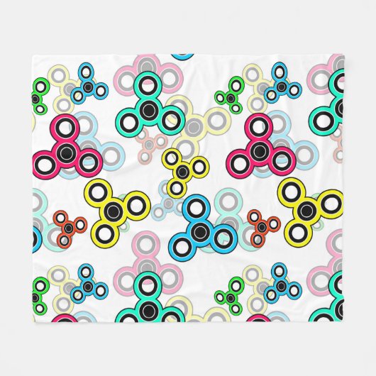 mehrfarbige Spinner Fleecedecke (Vorderseite (Horizontal))