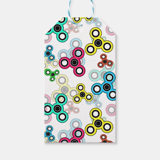 mehrfarbige Spinner Geschenkanhänger (Vorderseite)