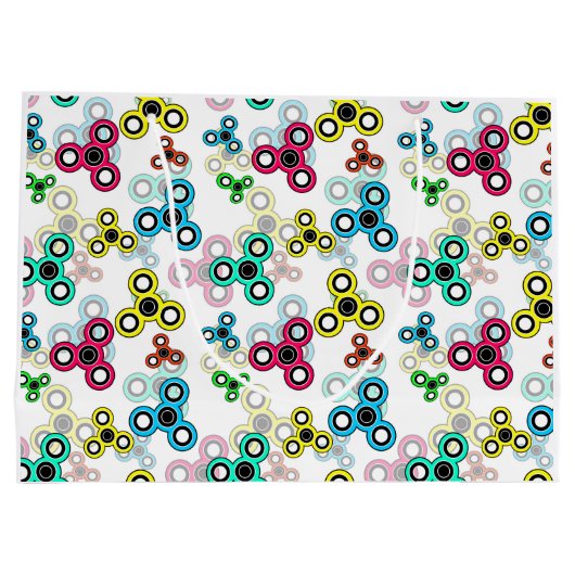 mehrfarbige Spinner Große Geschenktüte (Rückseite)