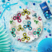 mehrfarbige Spinner Pappteller (Party)