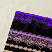 mehrfarbige Spitze schwarz Strandtuch (Beispiel)