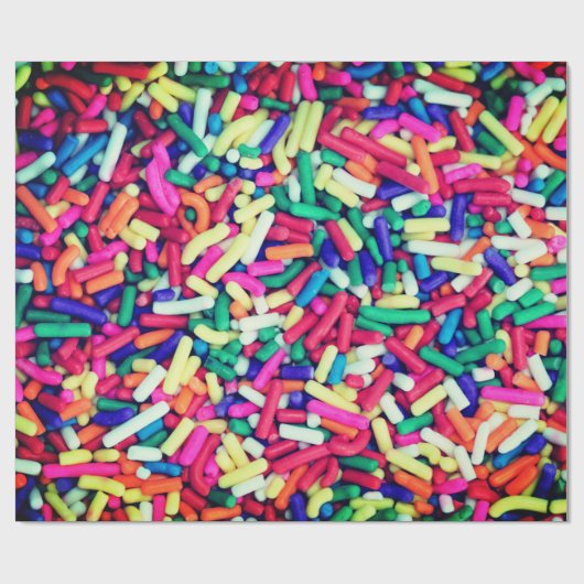 Mehrfarbige Sprinklen Geschenkpapier (Flach)