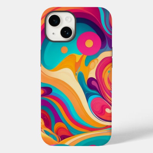 mehrfarbige Spritzfarbe Case-Mate iPhone Hülle (Rückseite)