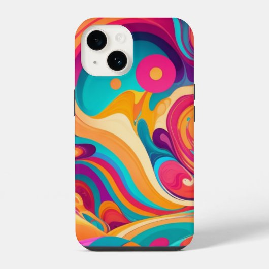 Mehrfarbige Spritzfarbe iPhone Hülle (Rückseite)