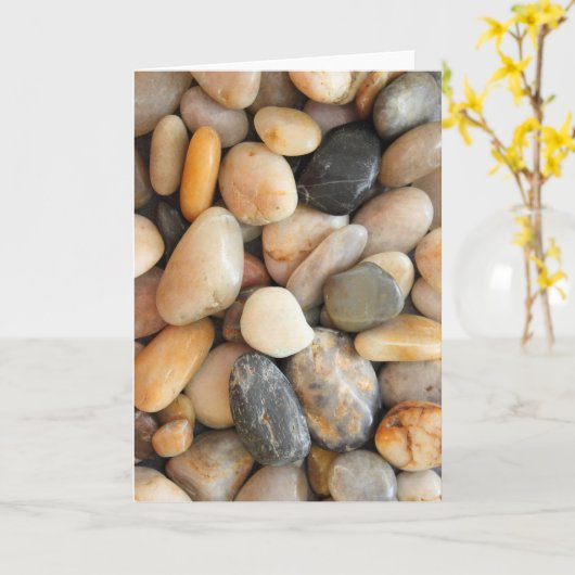 mehrfarbige Steine Karte (Gelbe Blume)