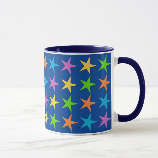 mehrfarbige Sterne Tasse (Rechts)