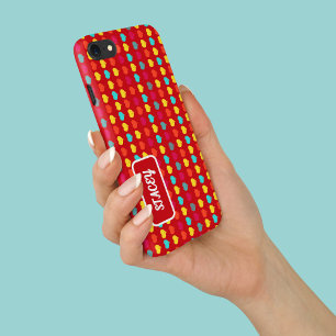 Mehrfarbige stilvolle handgezeichnete Herzformen Case-Mate iPhone Hülle