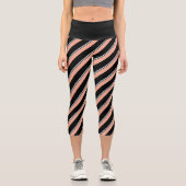 Mehrfarbige Streifen Capri Leggings (Vorderseite)