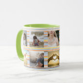 Mehrfarbige Streifen des Spaßes und Tasse (Vorderseite Links)