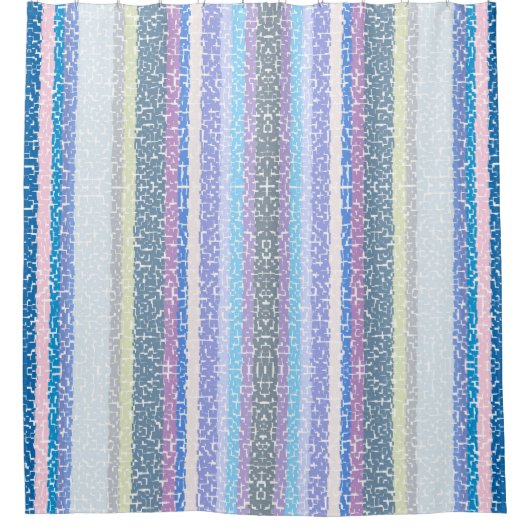 mehrfarbige Streifen Duschvorhang (Vorderseite)