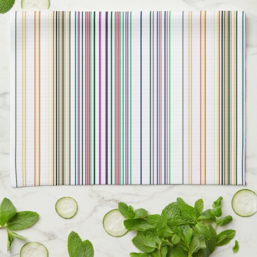 mehrfarbige Streifen Geschirrtuch (Gefaltet)