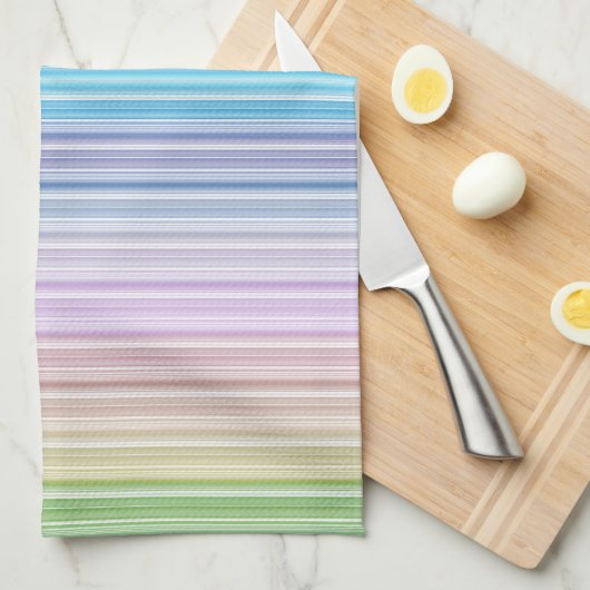 mehrfarbige Streifen Geschirrtuch (Viertel Falte)
