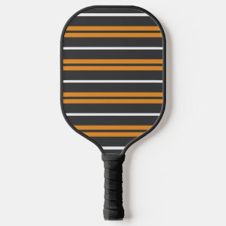 Mehrfarbige Streifen Grau Orange Weiß Pickleball Schläger