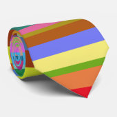 Mehrfarbige Streifen Krawatte (Gerollt)