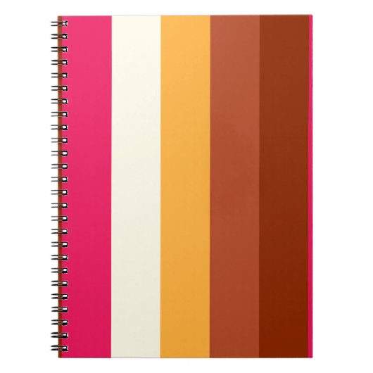 Mehrfarbige Streifen Notizblock (Vorderseite)
