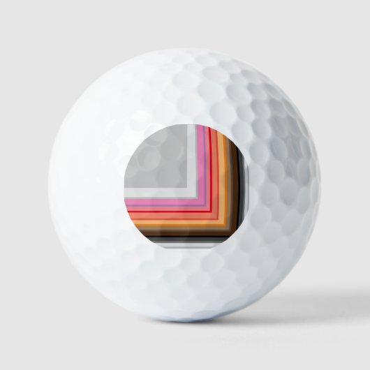mehrfarbige Streifen und Quadrat Golfball (Vorderseite)