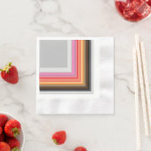 mehrfarbige Streifen und Quadrate Serviette (Beispiel)